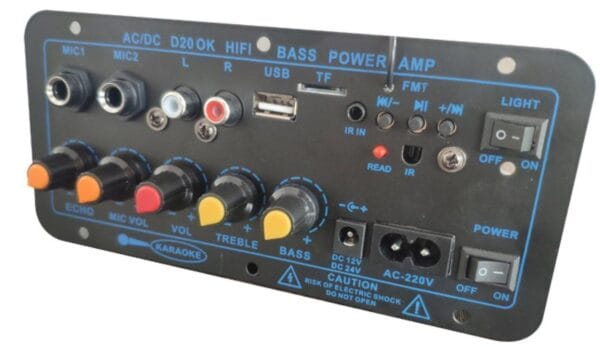 AM2702 - Tarjeta amplificadora para cabina de sonido 600w - Control remoto (copia)
