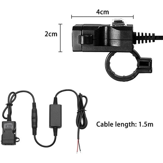 CUSB-H3 CARGADOR DOBLE USB 12V IMPERMEABLE IP67
