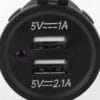 CUSB-H1 - Conector USB - (2) Entradas USB 2,1 amp - Con luz