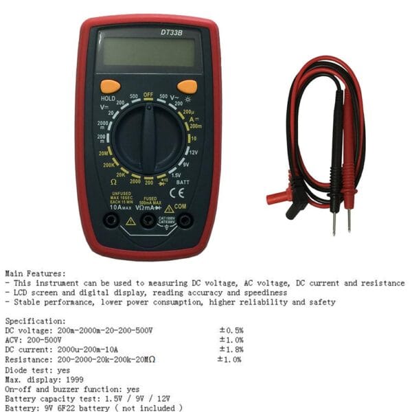 DT33A - Multimetro DT33A