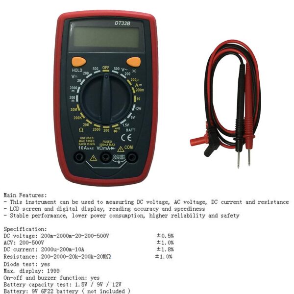  DT33B - Multimetro DT33B