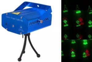 LA202 -  Luz lasser rítmica - Ilumina 4 figuras - Rojo y  Verde