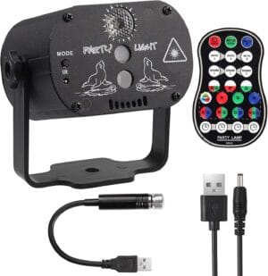 LA202A.jpg LA202A - Luz láser y estroboscópica - Ilumina 60 efectos - RGB - Control