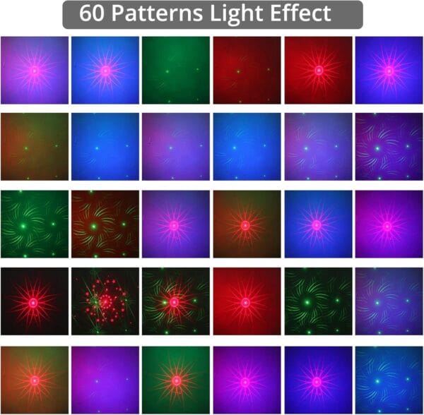 LA202A - Luz láser y estroboscópica - Ilumina 60 efectos - RGB - Control