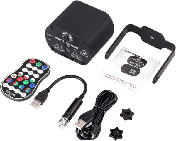 LA202A - Luz láser y estroboscópica - Ilumina 60 efectos - RGB - Control