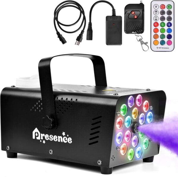 MH301L - Maquina de Humo 500w con luz led  RGB y Control remoto