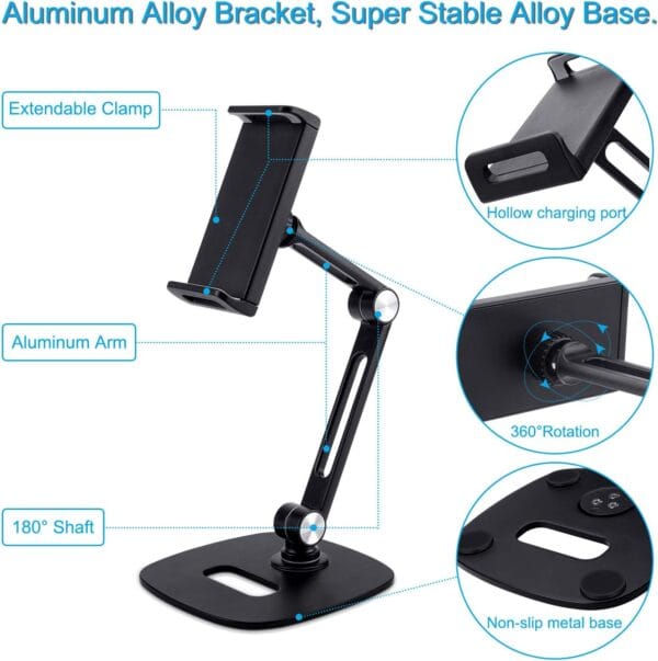 SP106B - Soporte celular o tablet escualizable  para escritorio