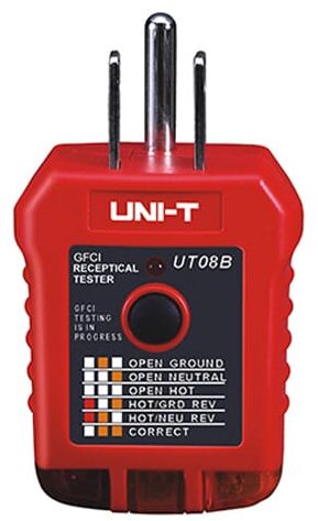 UT08B - Probador de polaridad receptáculo UNI-T UT08B