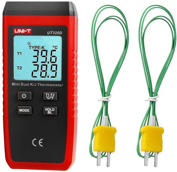 UT320D - Termómetro dual mini doble contacto UT320D