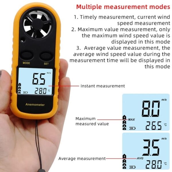 WH816 - Medidor de velicidad viento (Anemometro)