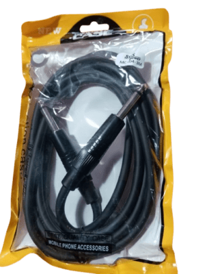 MC104-3 - Plug 6.35mm Mono a Plug 6.35mm Metalico Negro