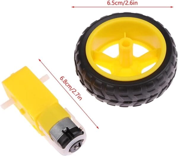 MCR02 - Llanta con Motor de engranajes 3-12V DC
