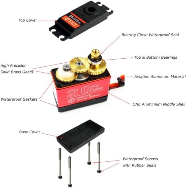 MOT1003 - Servo Motor de alto torque 20Kg