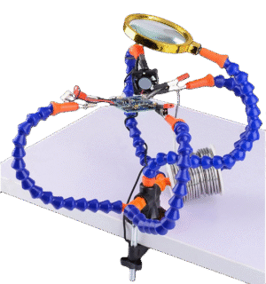 TM04B - Tercera Mano cuatro brazos flexibles y lupa