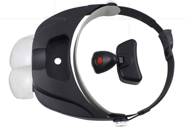 LU01 - Lupa de cabeza con luz, 4 lentes intercambiables 1,2X 1,8X 2,5X 3,5X