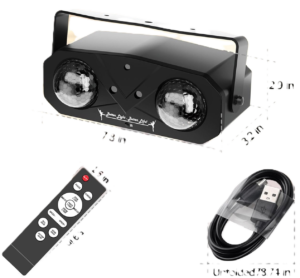 LA212A - Juego de luces doble con láser 3 en 1