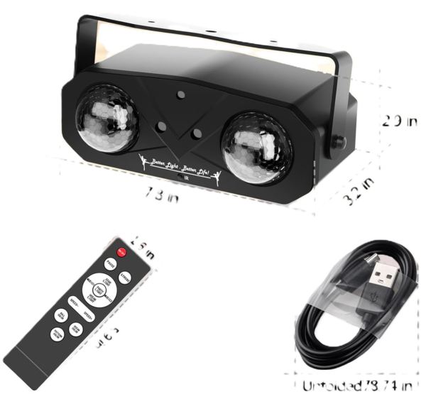 LA212A_1 LA212A - Juego de luces doble con láser 3 en 1