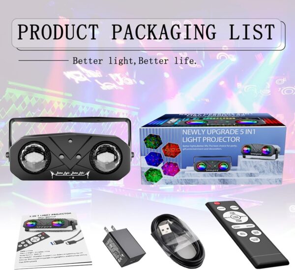 LA212A_3 LA212A - Juego de luces doble con láser 3 en 1