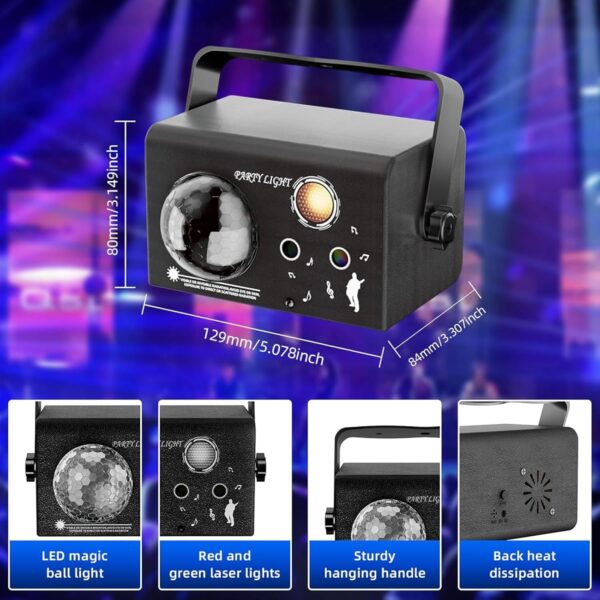 LA212B - Juego de luces estroboscopica con laser
