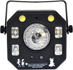 LA212C - Juego de luces 4 en 1, luces, strober, laser, barra led