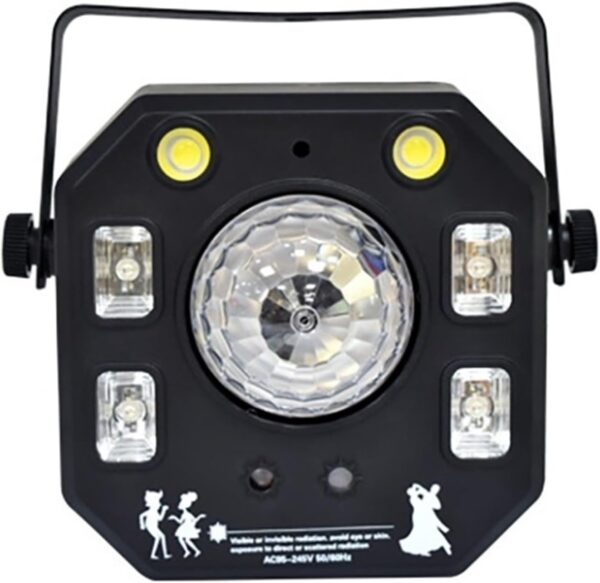 LA212C - Juego de luces 4 en 1, luces, strober, laser, barra led
