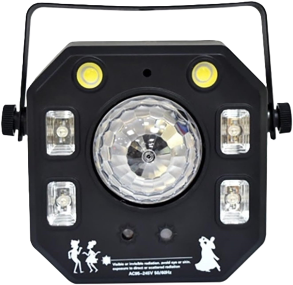 LA212C - Juego de luces 4 en 1, luces, strober, laser, barra led