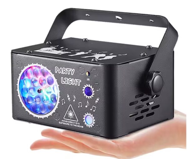LA212E - Juego de luces 4 en 1, luces, strober, laser, barra led