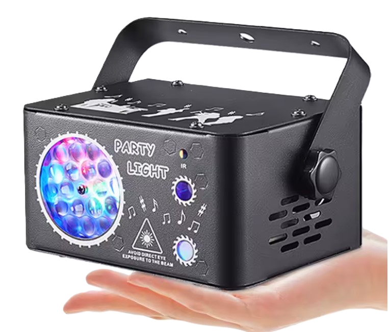 LA212E – Juego de luces 4 en 1, luces, strober, laser, barra led