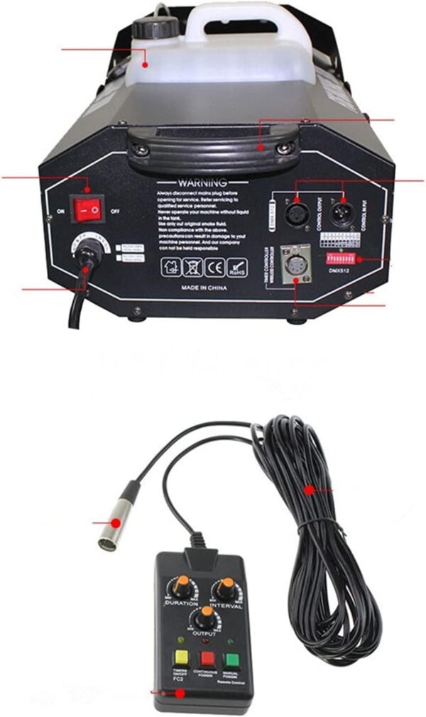 MH304A_1 MH304A - Maquina de Humo 3000w - Control remoto con DMX