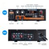 AMP1002 - Amplificador de audio 2.0, USB, TF, RCA, FM radio, bluetooth, mic, control 120w