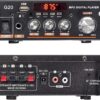 AMP1004 - Amplificador de audio 2.0, USB, TF, RCA, FM radio, bluetooth, mic, control 30W