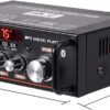 AMP1004 - Amplificador de audio 2.0, USB, TF, RCA, FM radio, bluetooth, mic, control 30W