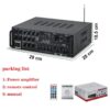 AMP1005 - Amplificador de audio 4 salidas, USB, TF, RCA, FM radio, bluetooth, mic  800w