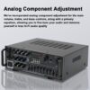 AMP1005 - Amplificador de audio 4 salidas, USB, TF, RCA, FM radio, bluetooth, mic  800w