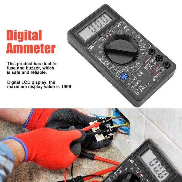 DT830D - Multímetro Digital DT-830D con buzzer voltaje AC: 200V-750V