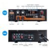 AMP1002 - Amplificador de audio 2.0, USB, TF, RCA, FM radio, bluetooth, mic, control 120w