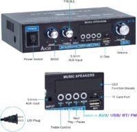AMP1003 - Amplificador de audio 2,0, USB, TF, RCA, FM radio, bluetooth, mic, control 150W