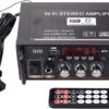 AMP1004 - Amplificador de audio 2.0, USB, TF, RCA, FM radio, bluetooth, mic, control 30W