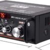 AMP1004 - Amplificador de audio 2.0, USB, TF, RCA, FM radio, bluetooth, mic, control 30W