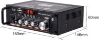 AMP1004 - Amplificador de audio 2.0, USB, TF, RCA, FM radio, bluetooth, mic, control 30W