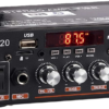 AMP1004 - Amplificador de audio 2.0, USB, TF, RCA, FM radio, bluetooth, mic, control 30W