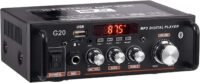 AMP1004 - Amplificador de audio 2.0, USB, TF, RCA, FM radio, bluetooth, mic, control 30W