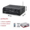 AMP1005 - Amplificador de audio 4 salidas, USB, TF, RCA, FM radio, bluetooth, mic  800w