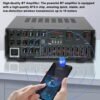 AMP1005 - Amplificador de audio 4 salidas, USB, TF, RCA, FM radio, bluetooth, mic  800w