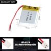 BA 375 - Bateria de Litio cuadrada PL503035 3.7v - 500ma