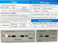 BALUN - UTP Vídeo Balun analógico de presión 2MP