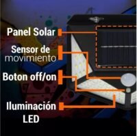 GR54A - Lampara solar de pared 100 leds