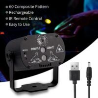 LA202A - Luz láser y estroboscópica - Ilumina 60 efectos - RGB - Control