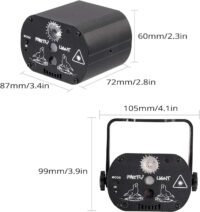 LA202A - Luz láser y estroboscópica - Ilumina 60 efectos - RGB - Control