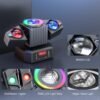 LA208B - Luz robotica de dos cabezas móviles, luz laser y bola de cristal (con control)